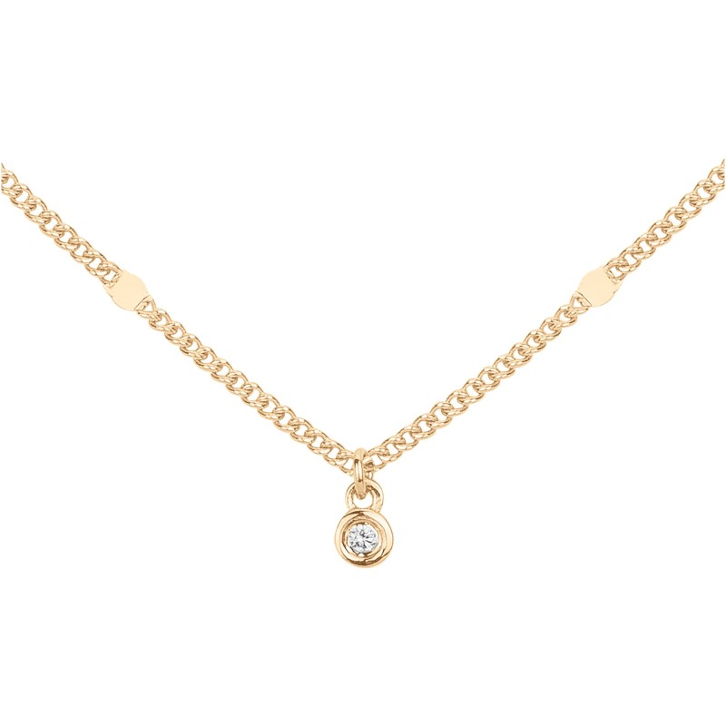 Collier Femme LA GARCONNE en Plaqué Or et Diamant Collection Pure