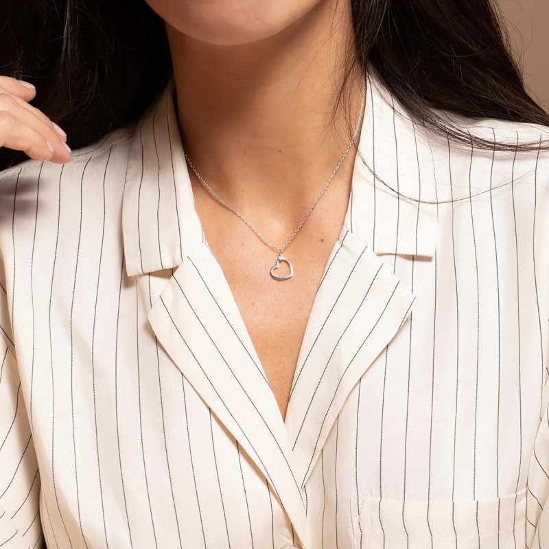 Collier La Garçonne argent 925/000 rhodié et diamant Collection Ma Déclaration