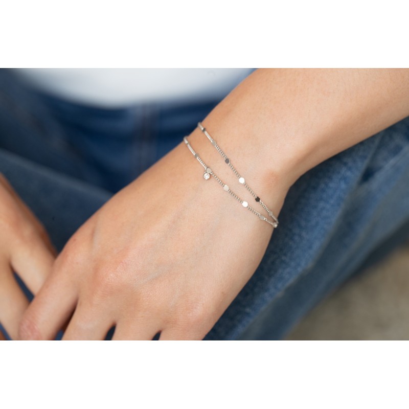 Bracelet Collection Pure argent 925/000 rhodié et diamant La Garçonne