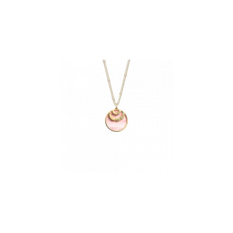 Collier Femme Les Georgettes - Nomade Rose Nacre 20mm