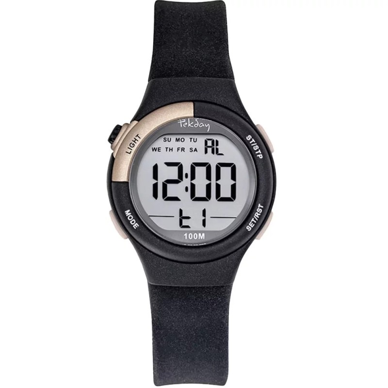 Montre Tekday Enfant silicone noir cadran digital