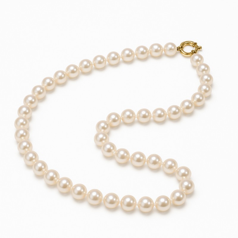 Collier Carador Or Jaune 750/000 - Perles de culture