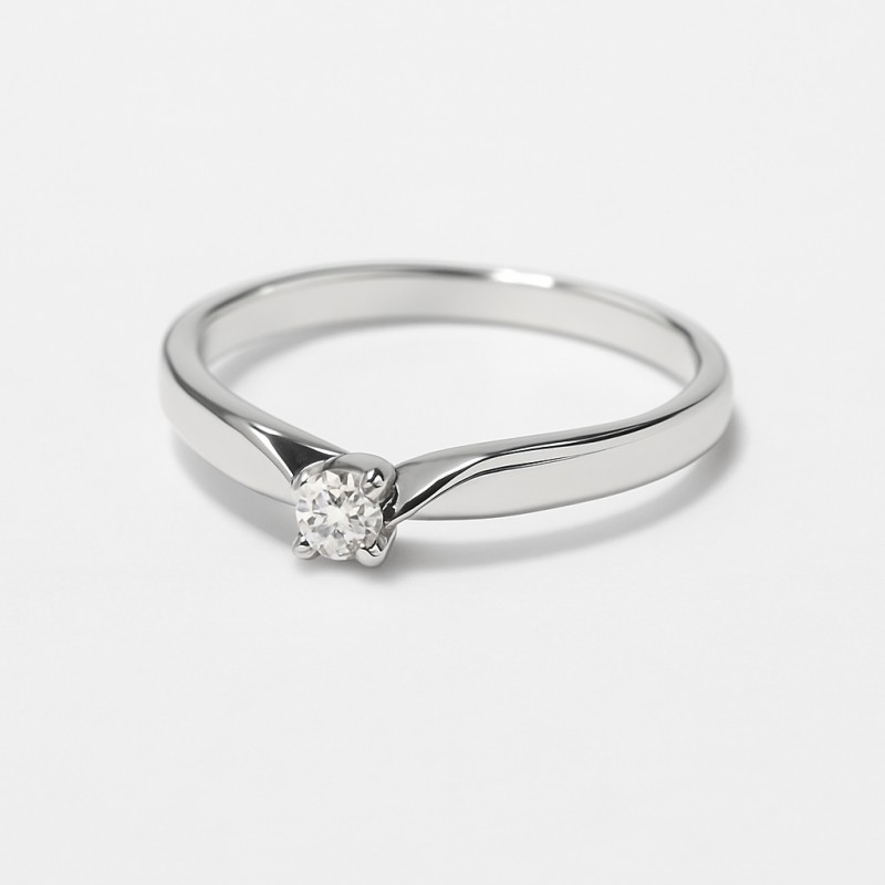 Bague Solitaire Carador Or Blanc 750/000 Diamant