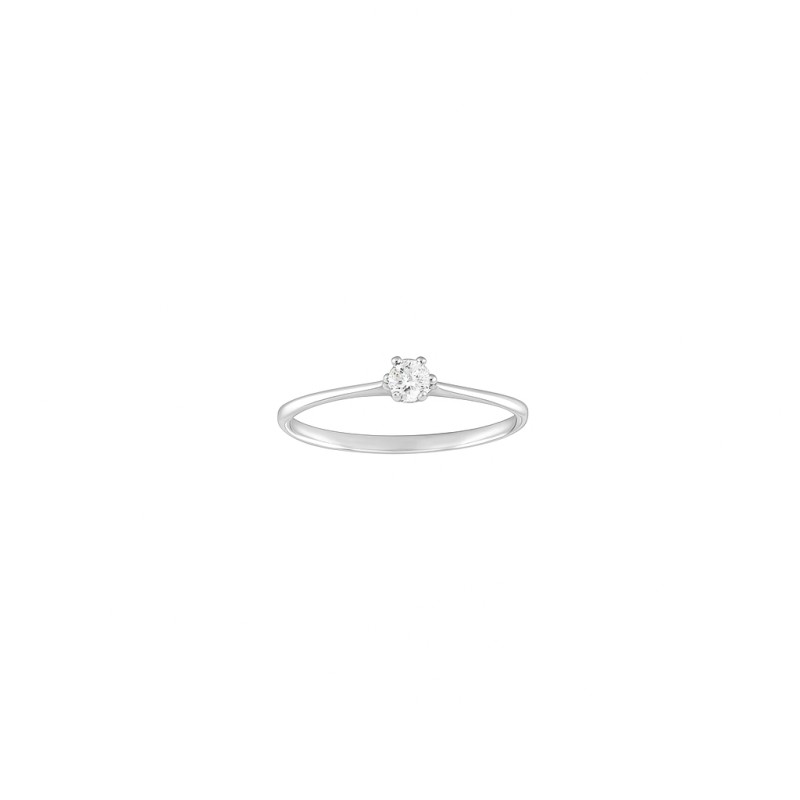 Bague Solitaire Atelier 17 Or Blanc 750/000 Diamant Synthétique