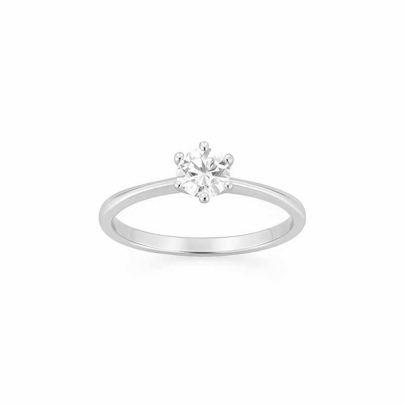 Bague Solitaire Atelier 17 Or Blanc 750/000 Diamant Synthétique