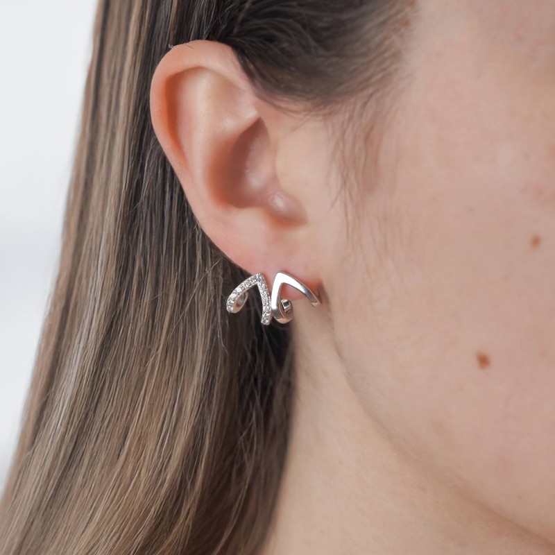 Boucles d'oreilles Victoria Magdalena - Argent et Oxydes de zirconium