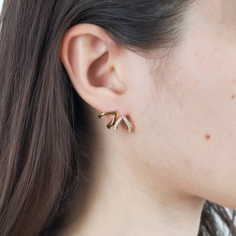 Boucles d'oreilles Victoria Magdalena - Plaqué Or et Oxydes de zirconium