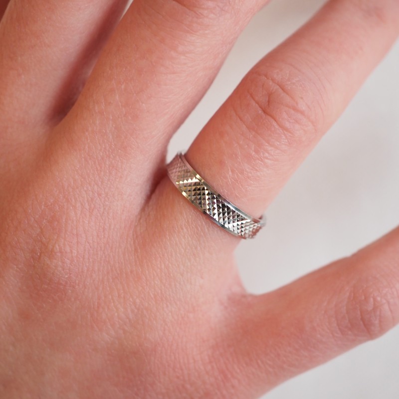 Bague femme Carador anneau martelé argent 925/000