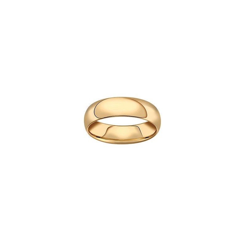 Alliance Or Doré 375/000 - 1/2 Jonc Bombe Confort 5.5mm