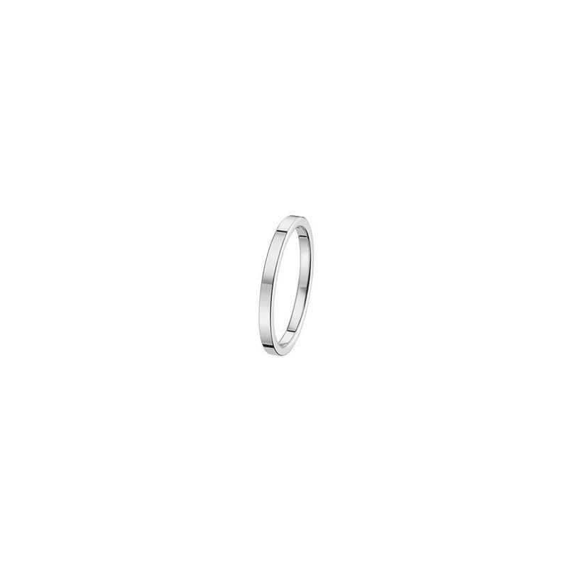 Alliance Or Blanc 375/000 - Ruban Plat Confort 2mm