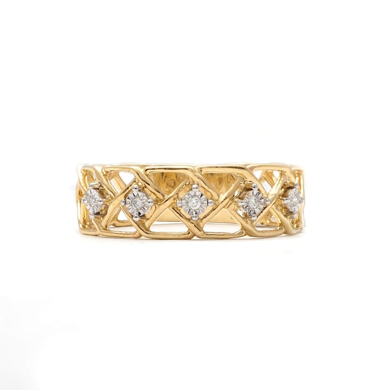 Bague Carador Fantaisie Or Jaune 750/000 Diamants