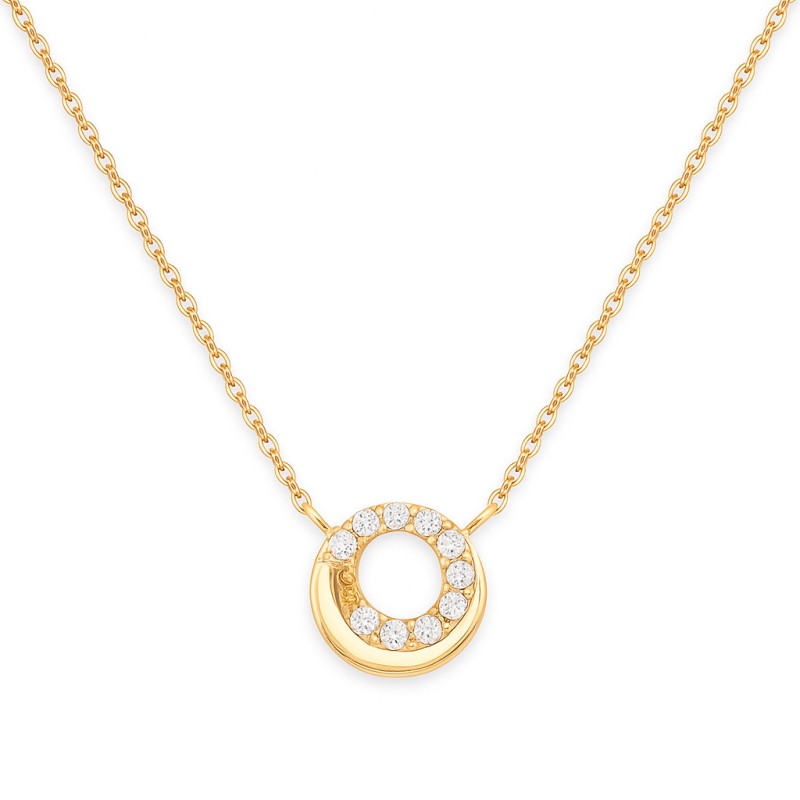 Collier Carador Or Jaune 375/000 Oxydes de zirconium - Cercle