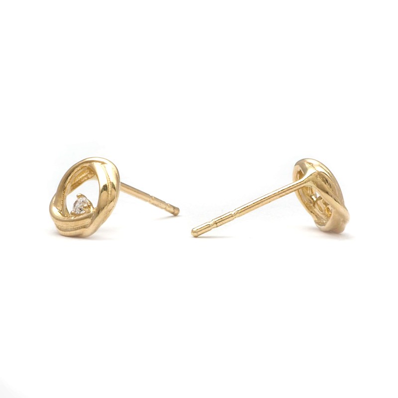 Boucles d'oreilles clous Carador - Or Jaune 375/000 Oxyde de zirconium