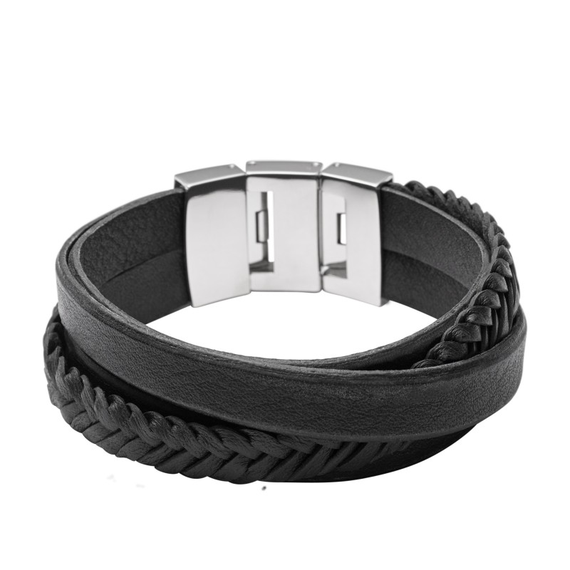 Bracelet Fossil Homme Vintage Casual noir JF02079040