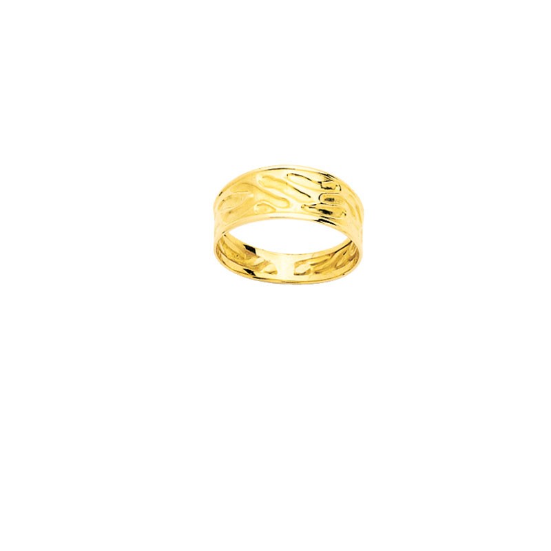 Bague froissée or jaune 9 carats