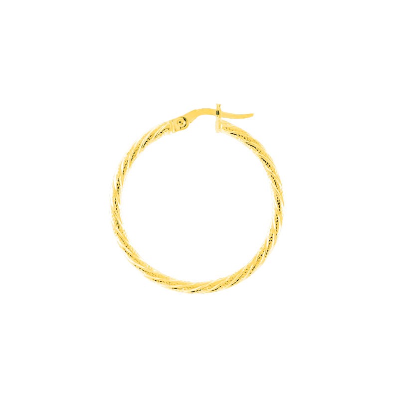 Boucles d'oreilles créoles classiques or 375/000 9K3509.3