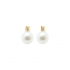 Carador - Boucles d'oreilles Perle et Or jaune 375/000 et Oxyde de Zirconium MBO27979-01