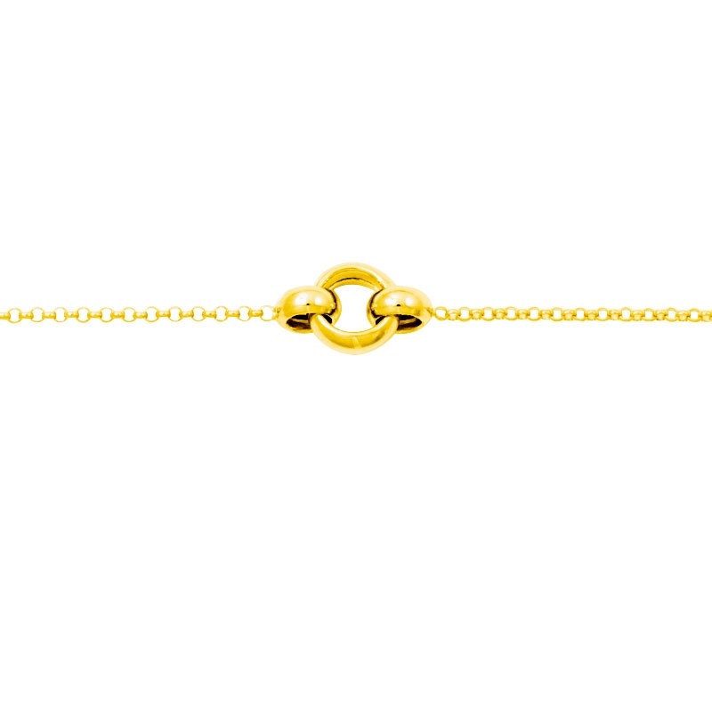Bracelet Or Jaune 375/000 Anneaux 9K7720-18
