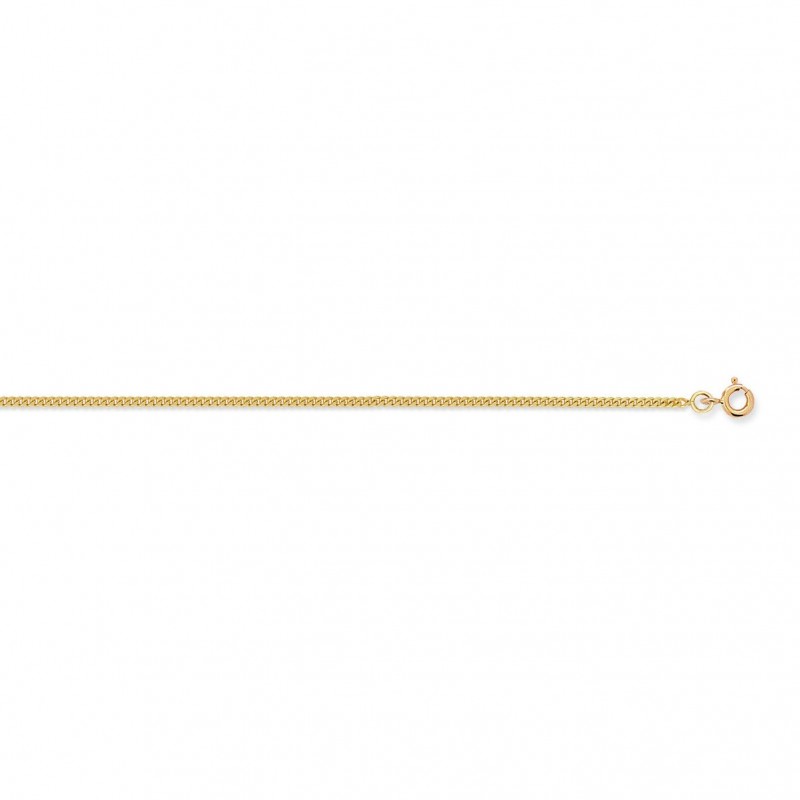 Carador - collier gourmette diamantée or 9 carats