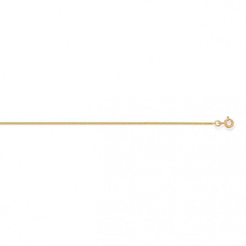 Carador - Chaine or 375/000 maille gourmette diamantée