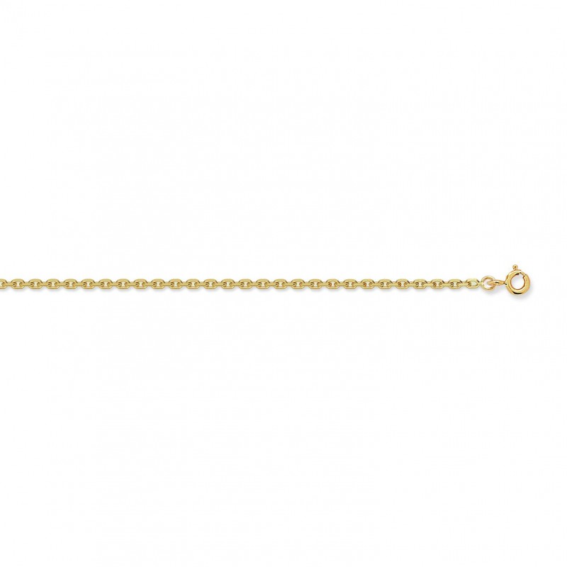 Carador - collier en or 375/000 maille forçat diamantée