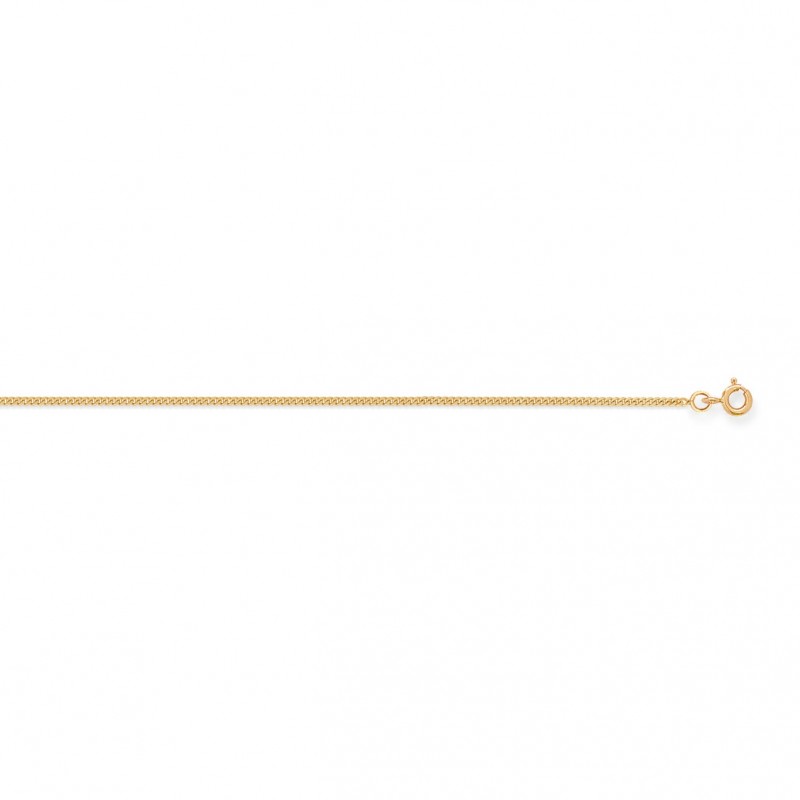 Carador - Collier or jaune 375/000 maille gourmette diamantée