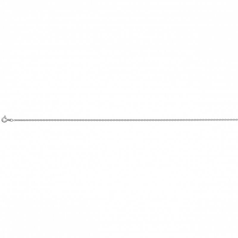 Carador - Collier or blanc 375/000 maille forçat rond