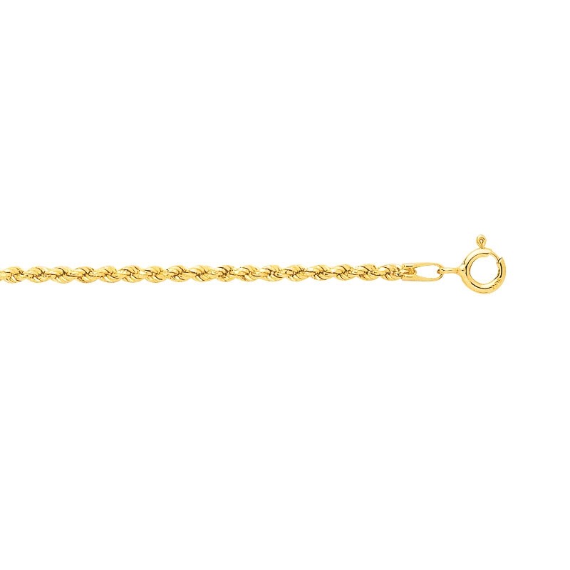 Carador - collier or jaune 375/000 maille corde