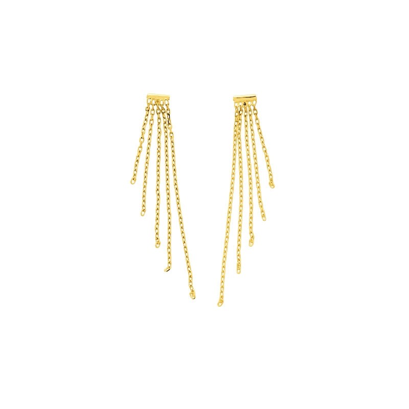 Carador - boucles d'oreilles pendantes or jaune 375/000