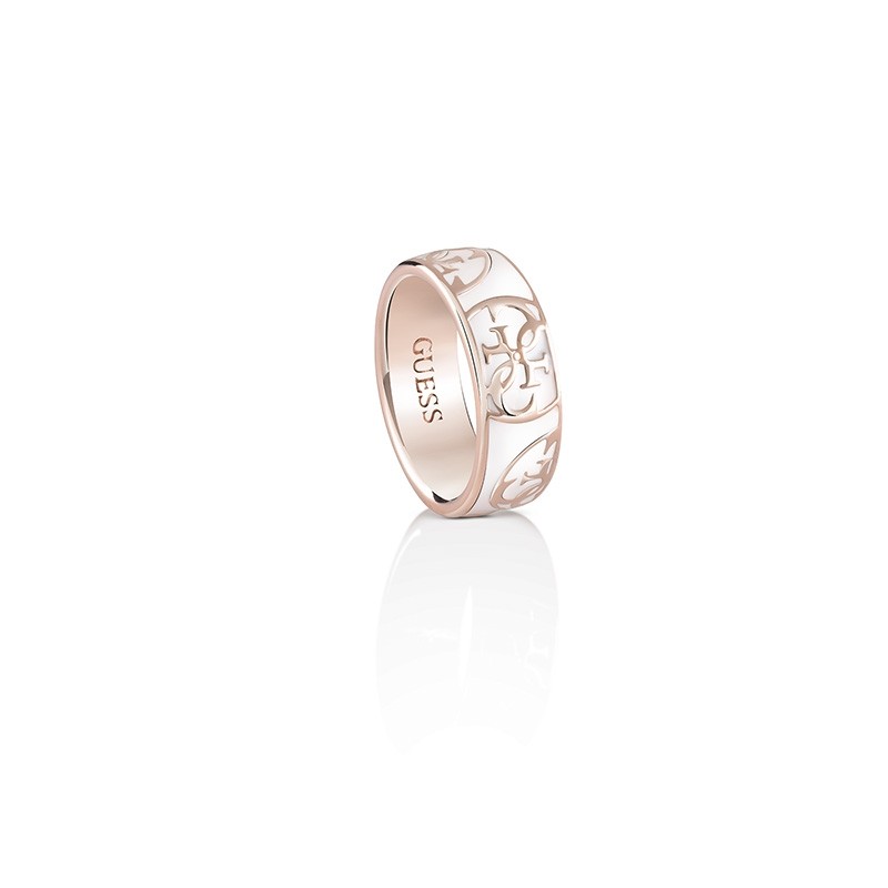 Bague GUESS en métal doré rose UBR610009