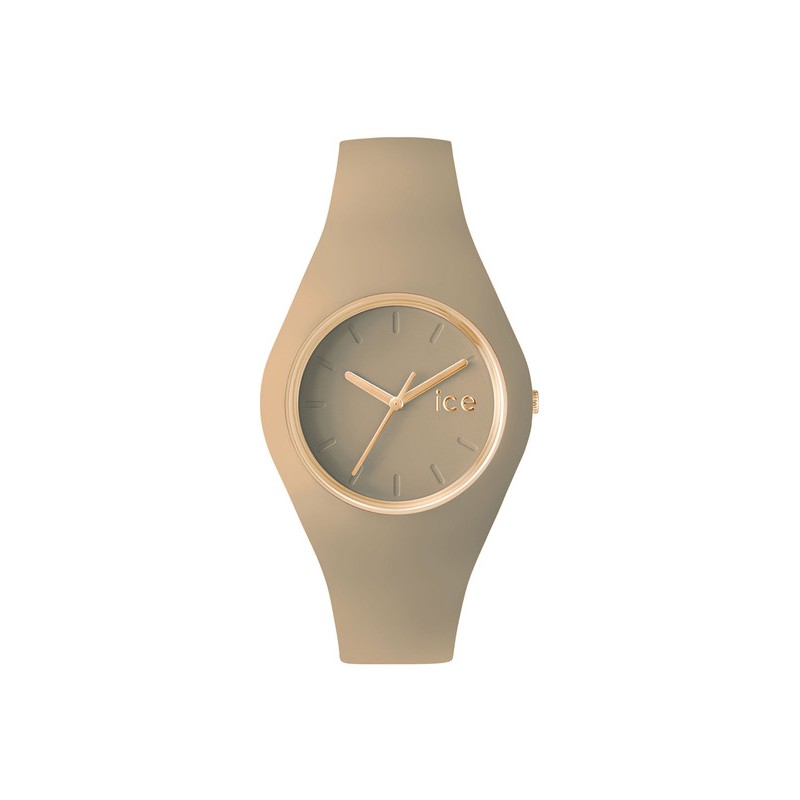 Montre ICE-WATCH ICE.GL.CAR.S.S. bracelet silicone marron clair